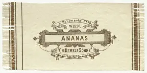 Confectioneries: Label > Ananas < from company Demel