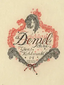 Confectioneries: Label of confectionery Demel in Vienna