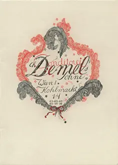 Confectioneries: Label of confectionery Demel in Vienna