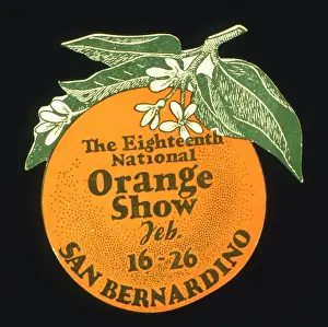 Oranges: Label design for the 18th National Orange Show