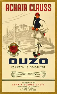 Clauss: Label design for Achaia Clauss Ouzo
