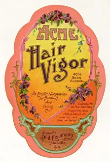 Dandruff: Label design, Acme Hair Vigor