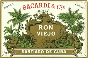 Viejo: Label design for Bacardi Rum from Cuba