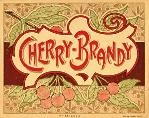 Retrograph: Label design for Cherry Brandy