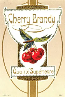 Retrograph: Label design for Cherry Brandy