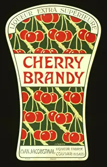 Retrograph: Label design for Cherry Brandy liqueur