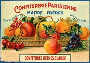 Plum: Label design for Confiturerie Parisienne