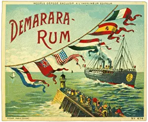 Guyana: Label design for Demarara Rum