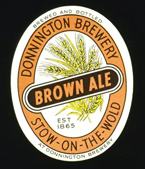 Glos: Label design for Donnington Brown Ale