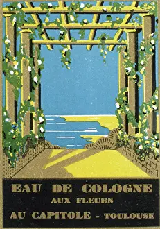 Fleurs: Label design for Eau de Cologne aux Fleurs