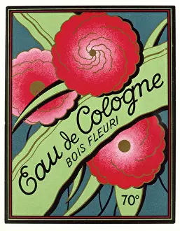 Flowered: Label design for Eau de Cologne Bois Fleuri