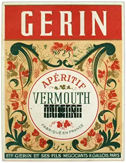 Vermouth: Label design for Gerin Vermouth Aperitif