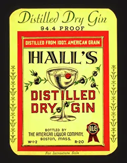 Distilled: Label design for Hall's Distilled Dry Gin