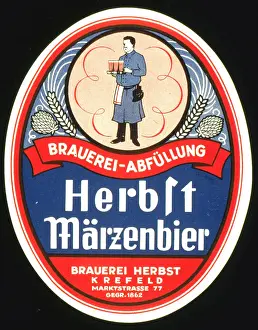 Retrograph: Label design for Herbst Marzenbier, Germany