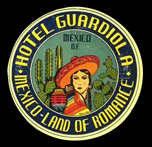Brimmed: Label design for Hotel Guardiola, Mexico