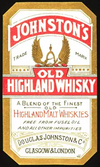 Retrograph: Label design for Johnston's Old Highland Whisky