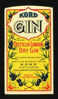 Retrograph: Label design for Kord Gin