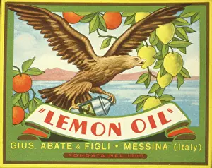 Oranges: Label design for Lemon Oil