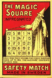 Squares: Label design, Magic Square Safety Matches