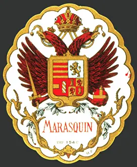 Retrograph: Label design for Marasquin liqueur