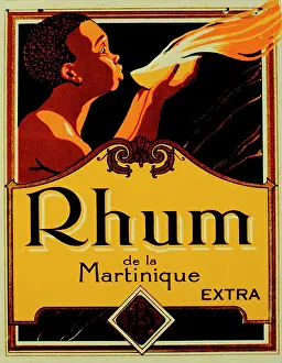 Steaming: Label design for Martinique Rum Extra
