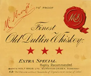 Retrograph: Label design for McIlroy's Finest Old Dublin Whiskey