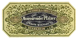 Wines: Label design for Moussirender Pfalzer wine