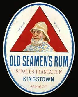 Seamen: Label design for Old Seamen's Rum