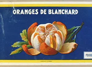 Blanchard: Label design for Oranges de Blanchard