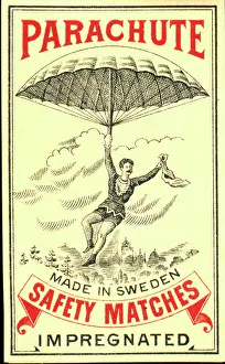 Matches: Label design, Parachute Safety Matches