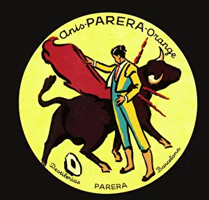 Retrograph: Label design for Parera Anis Orange