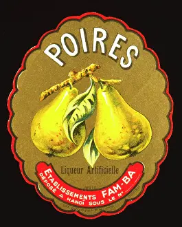 Pear: Label design for pear liqueur