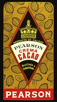 Retrograph: Label design for Pearson Crema Cacao liqueur