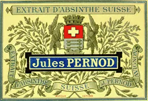 Extract: Label design for Pernod Absinthe