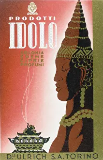 Turin: Label design for Prodotti Idolo perfumes and cosmetics