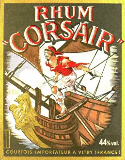 Ripped: Label design for Rhum Corsair