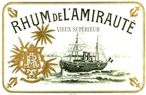 Anchors: Label design for Rhum de l'Amiraute