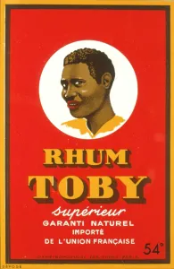 Toby: Label design for Rhum Toby Superieur
