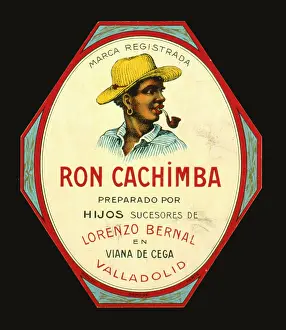 Bernal: Label design for Ron (Rum) Cachimba