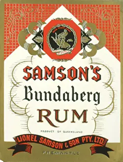 Samson: Label design for Samson's Bundaberg Rum
