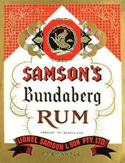 Retrograph: Label design for Samson's Bundaberg Rum