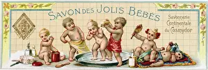 Towel: Label design, Savon des Jolis Bebes