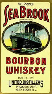 Retrograph: Label design for Sea Brook Bourbon Whiskey