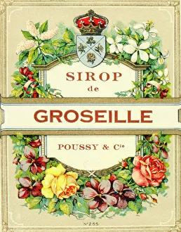 Flowered: Label design for Sirop de Groseille