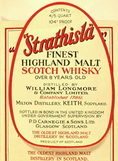 Milton: Label design for Strathisla Scotch Whisky
