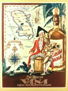 Antilles: Label design for VANA Rum from Martinique