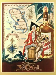 Retrograph: Label design for VANA Rum from Martinique