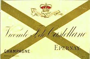 Vicomte: Label design for Vicomte de Castellane Champagne