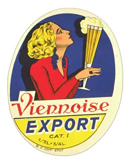Foaming: Label design for Viennoise Export beer