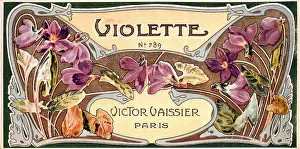 Violets: Label design for Violette perfume